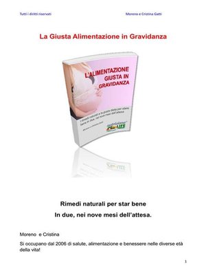 cover image of La giusta alimentazione in gravidanza